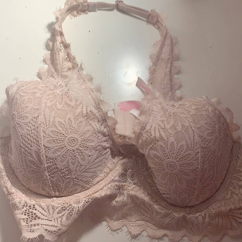 PINK lightly lined wired bralette